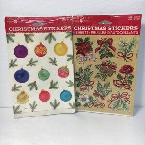 American Greetings Vintage Christmas Stickers Set Of 4 Sheets Crafts Decorating